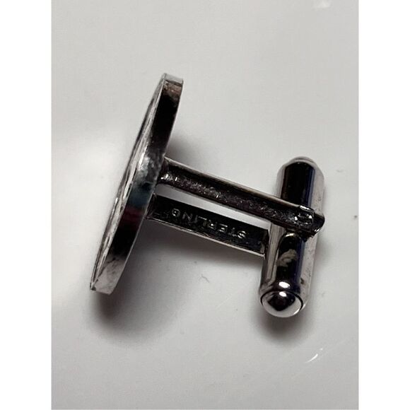 Vintage Sagittarius Sterling Silver Round Circle Cuff Links December Birthday - Picture 5 of 8